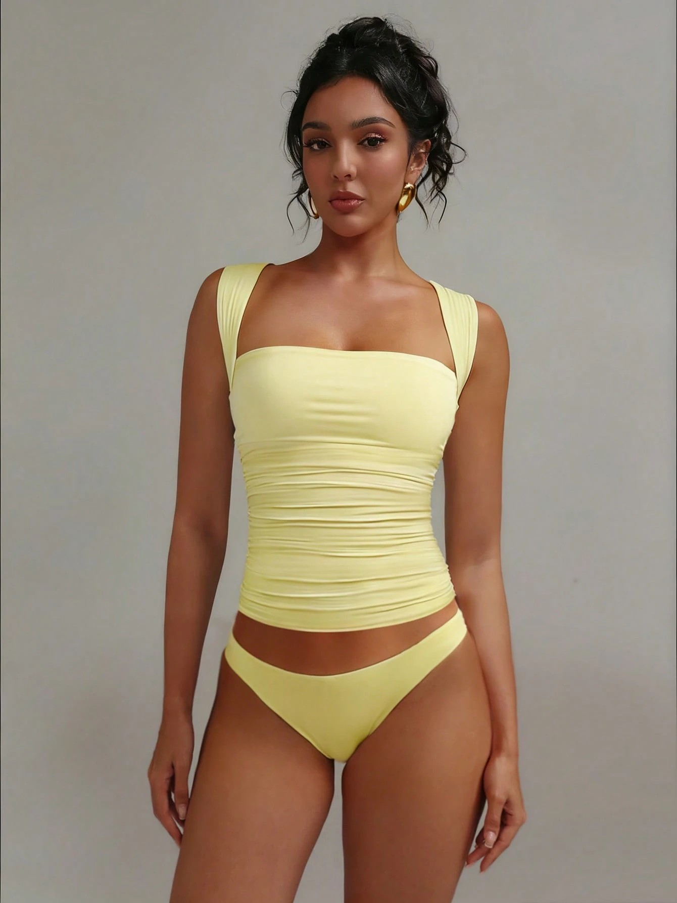 Débardeur décontracté blanc à col mode