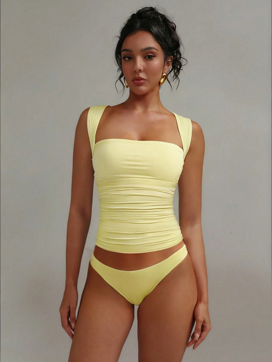 Débardeur décontracté blanc à col mode